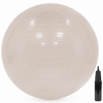 Minge pentru fitness 65 cm, antiderapanta, cu pompa inclusa, maxim 150 kg, bej