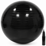 Minge pentru fitness 75 cm, antiderapanta, cu pompa inclusa, maxim 150 kg, negru