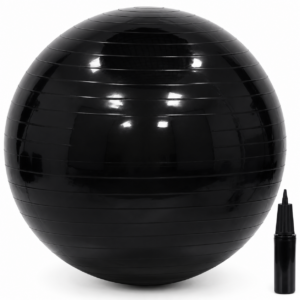 Minge pentru fitness 85 cm, antiderapanta, cu pompa inclusa, maxim 150 kg, negru
