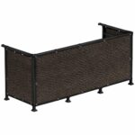 Paravan plasa umbrire pentru balustrada balcon, 95% umbrire, impermeabila, 500x100 cm, maro