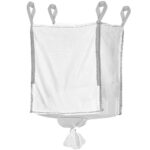 Sac gradina big bag cu evacuare in partea de jos, pentru frunze si deseuri vegetale, 1300 L, 1000 kg, 90x90x160 cm, alb