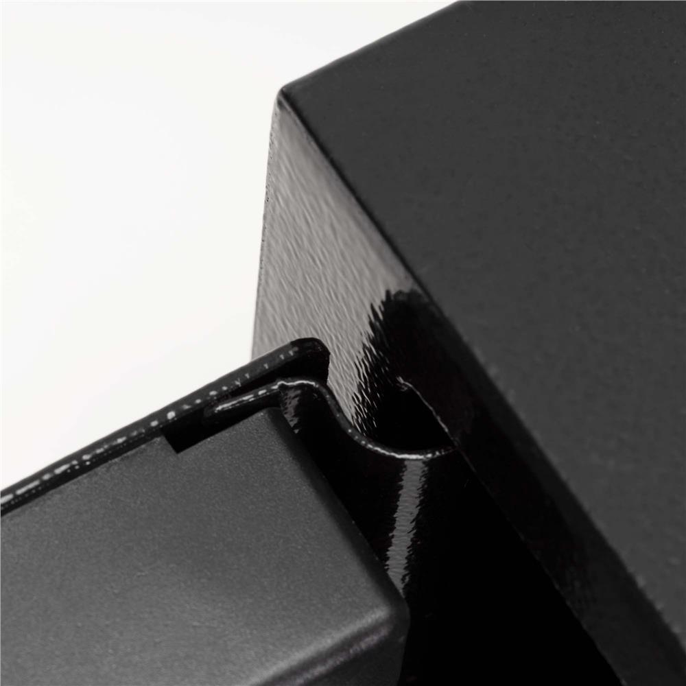Seif metalic pentru chei 23x17x17 cm, cu 3 chei, montare pe perete sau podea, negru - imagine 10