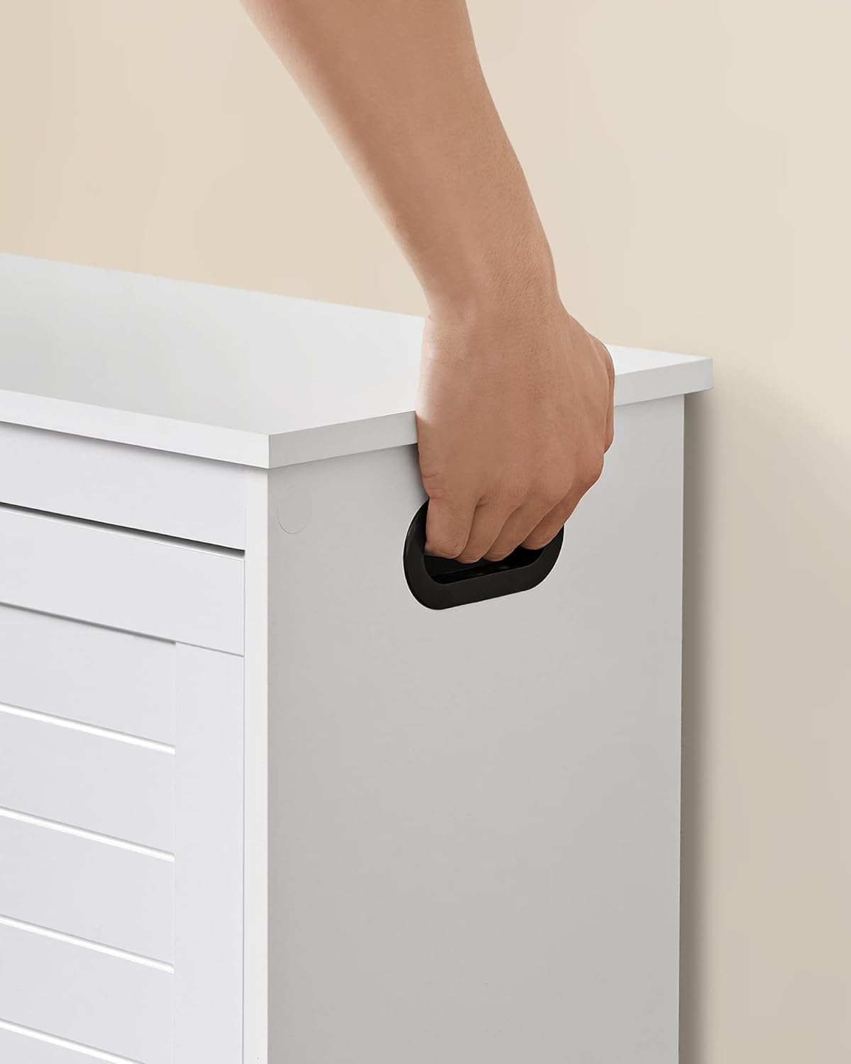 VASAGLE Bancuta pentru pantofi cu usa rabatabila si compartiment interior reglabil, 80x30x46 cm, alb - imagine 3