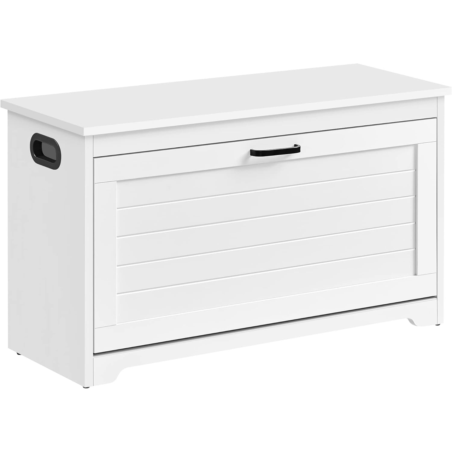 VASAGLE Bancuta pentru pantofi cu usa rabatabila si compartiment interior reglabil, 80x30x46 cm, alb - imagine 2