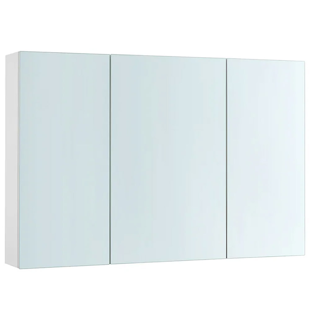 VASAGLE Dulap pentru baie cu oglinda, 3 usi si rafturi reglabile, MDF, 90x15x60 cm, alb