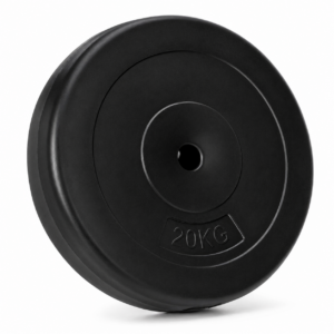 Disc greutate haltera, 20 kg, umplutura bitumica, invelist PP, 31 mm, negru