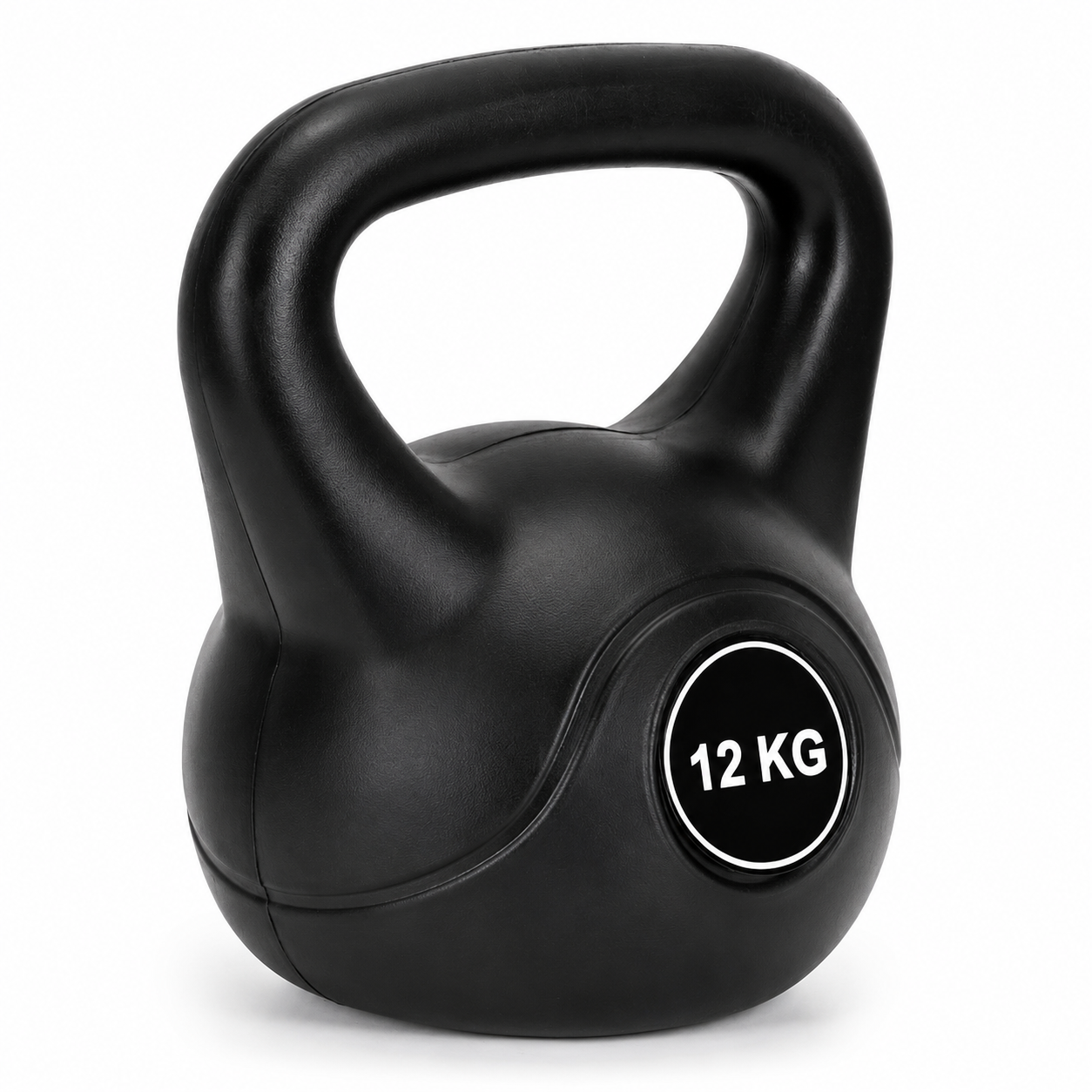 Kettlebell 12 kg, bitum cu invelis rezistent ABS, 25x19x27 cm, negru - imagine 3