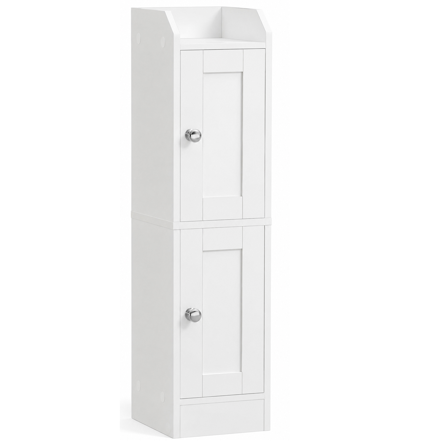 VASAGLE Dulap ingust pentru baie, cu rafturi reglabile si design compact, 20x18x80 cm, alb