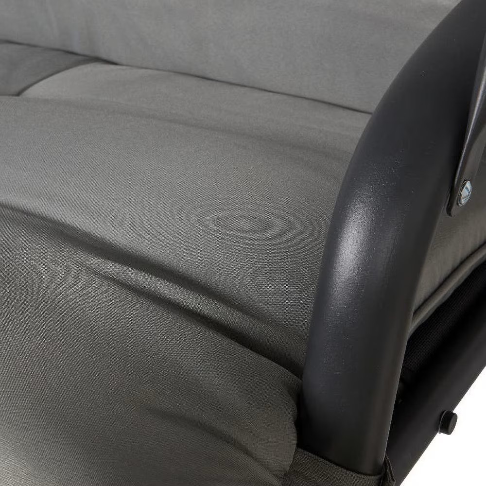 Leagan balansoar gradina 3 persoane, saltea inclusa, maxim 300 kg, 206x160x165 cm, gri - imagine 5