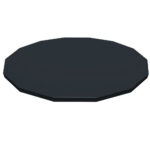 Prelata Bestway 58039 pentru piscina cu diametrul 549 cm, cu orificii de drenaj si snur de fixare, negru