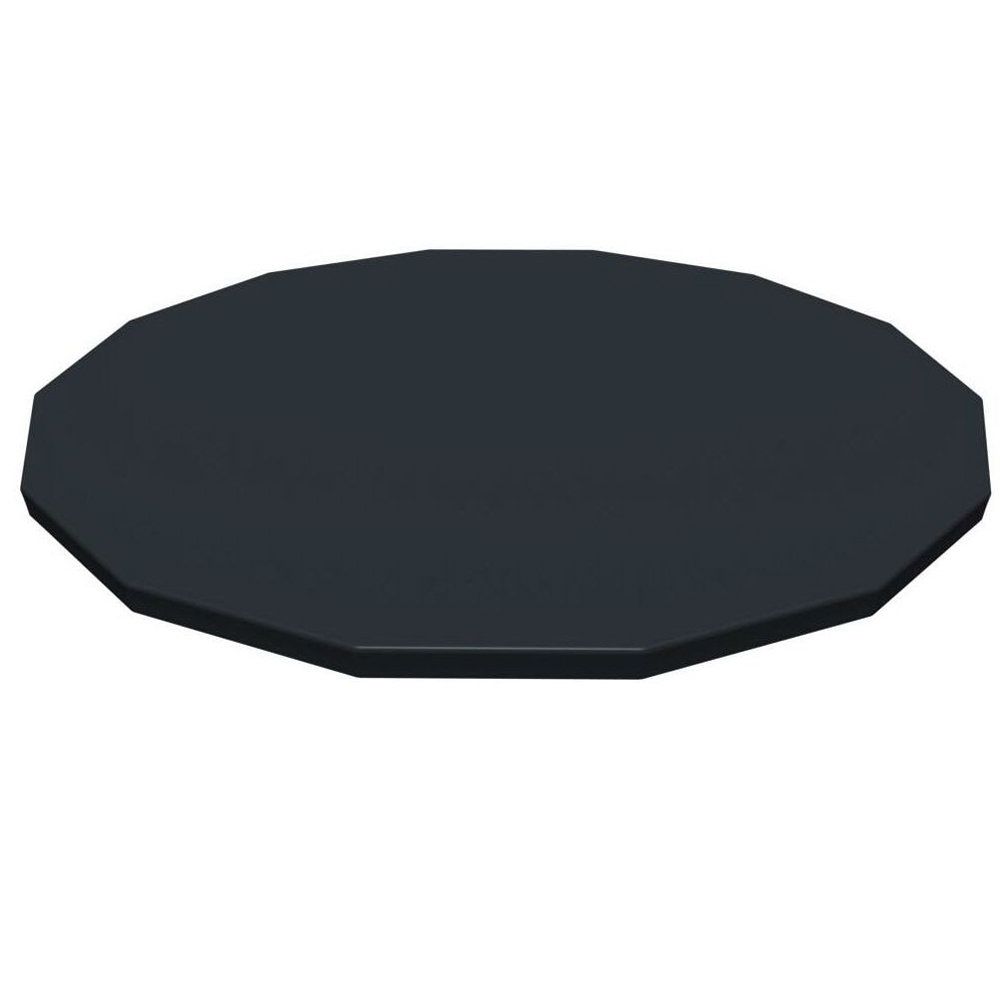 Prelata Bestway 58039 pentru piscina cu diametrul 549 cm, cu orificii de drenaj si snur de fixare, negru