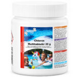 Tablete clor pentru piscina 20 g, dezinfectare apa, efect antibacterian si anti alge, 400 grame