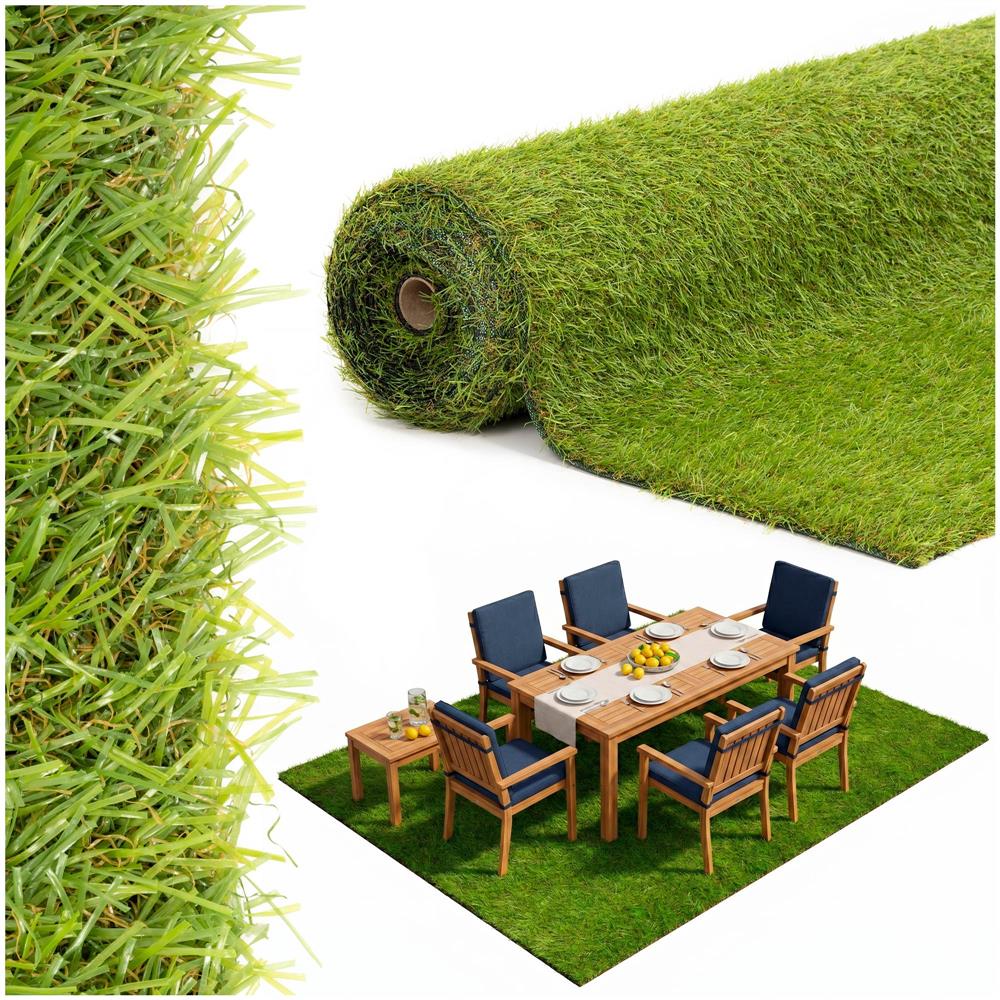 Covor iarba artificiala, tip gazon, 20 mm, 5 metri patrati, 100x500 cm - imagine 2