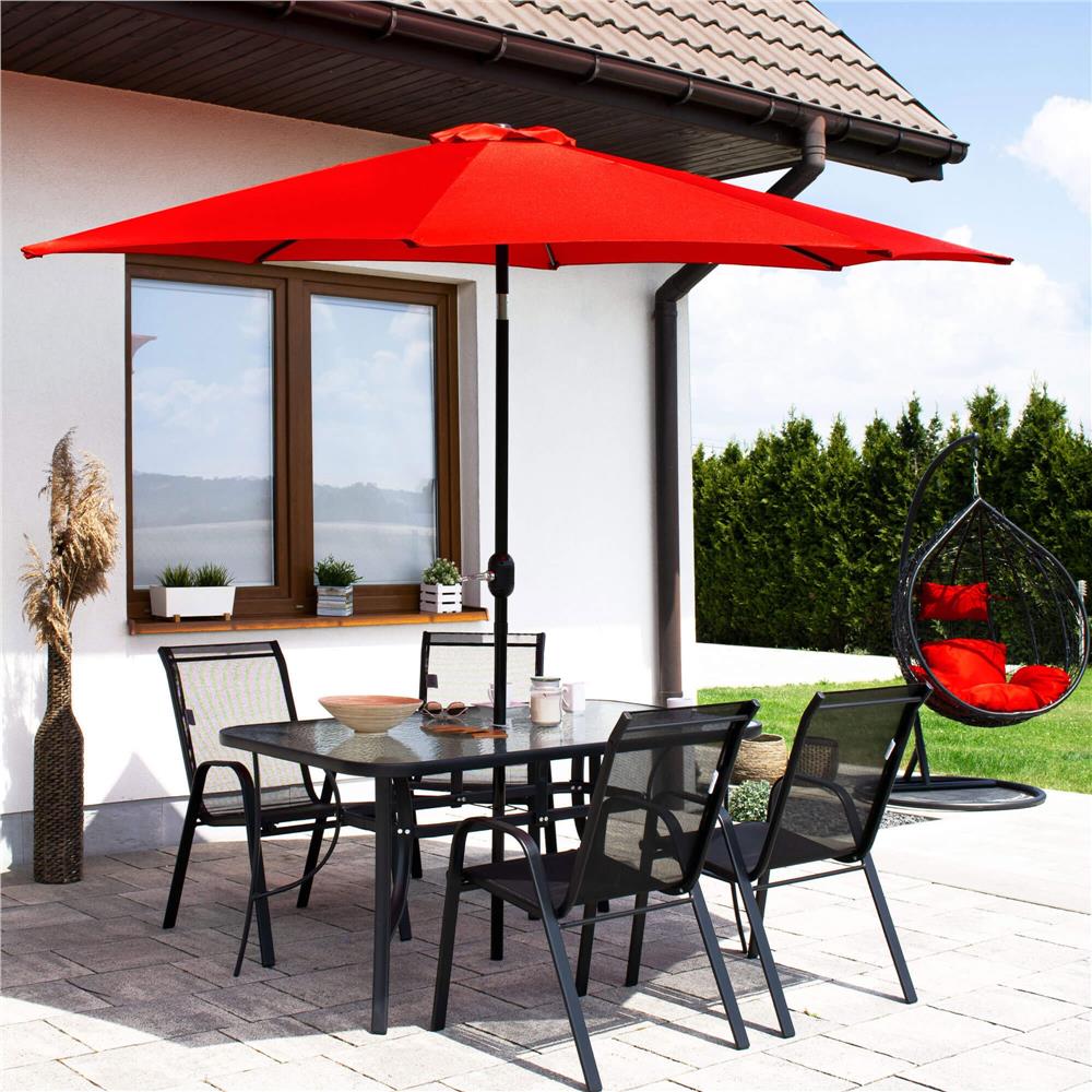 Set 4 scaune gradina cu brate, cadru otel si sezut textilene, 53x72x92 cm, negru - imagine 27