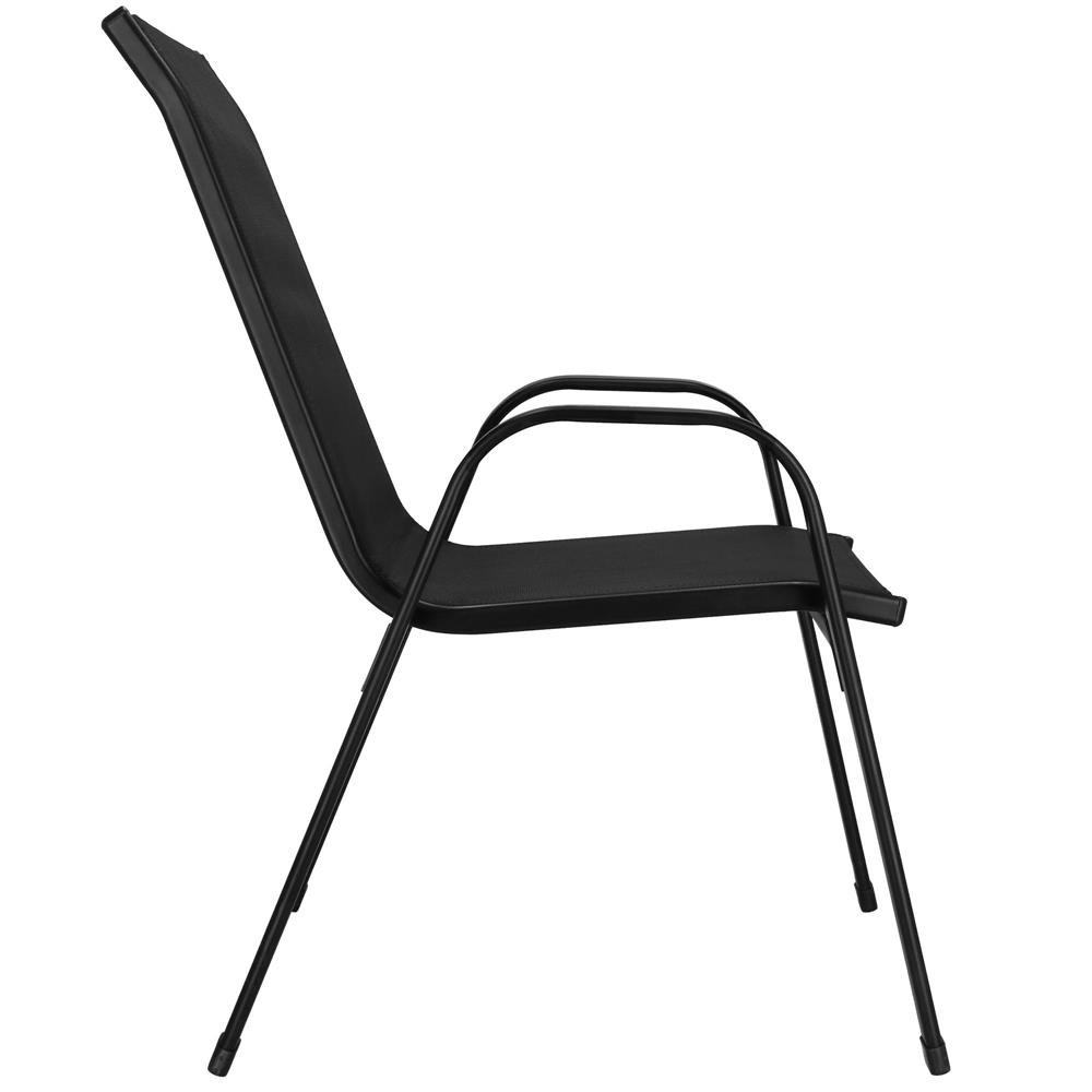 Set 4 scaune gradina cu brate, cadru otel si sezut textilene, 53x72x92 cm, negru - imagine 34