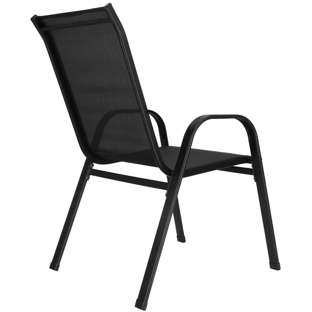 Set 4 scaune gradina cu brate, cadru otel si sezut textilene, 53x72x92 cm, negru - imagine 35