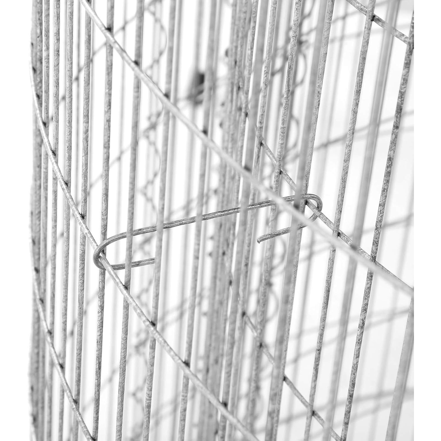 SONGMICS Cos de gabioane rotund pentru pietre, otel galvanizat, 90x90x80cm, argintiu - imagine 6