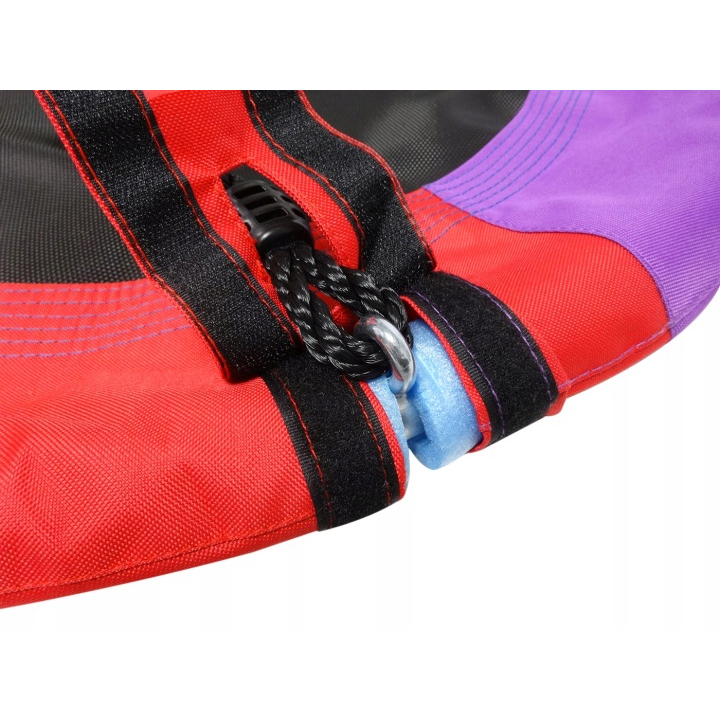 Leagan tip cuib, cu rama metalica si steaguri colorate, prindere dubla, diametru 80 cm, maxim 150 kg, multicolor - imagine 8