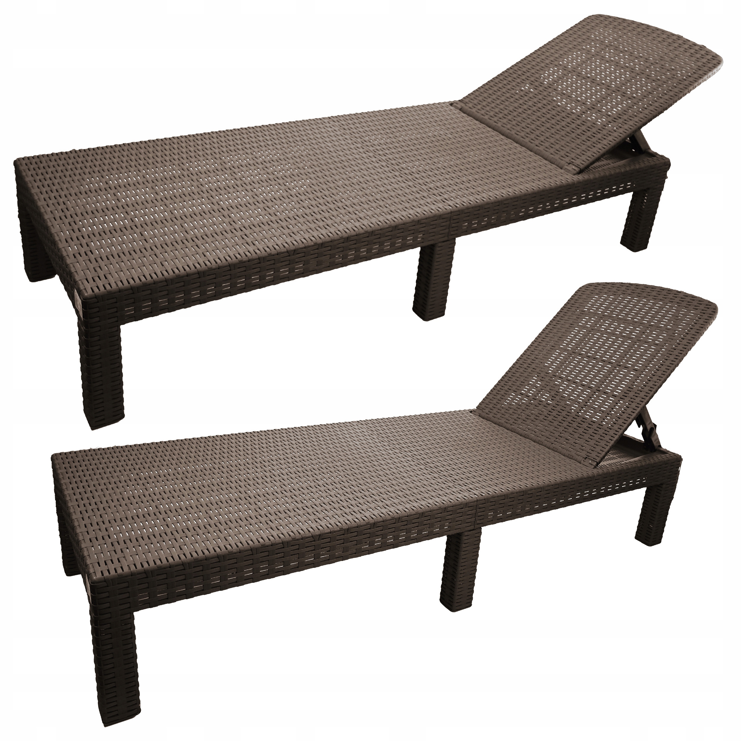Sezlong pliabil tip valiza, 3 pozitii reglare, structura usoara pentru transport, 186x60x30 cm, maro - imagine 7