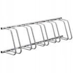 Suport metalic pentru 5 biciclete, montaj podea sau perete, structura solida otel, 135x33x28 cm