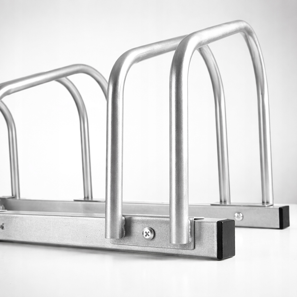 Suport metalic pentru 5 biciclete, montaj podea sau perete, structura solida otel, 135x33x28 cm - imagine 8
