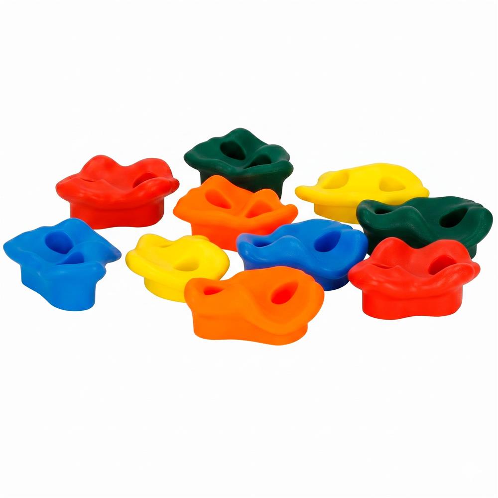 Set 10 pietre de catarare pentru copii, din plastic, suprafata antiderapanta, accesorii montaj incluse, multicolor - imagine 15