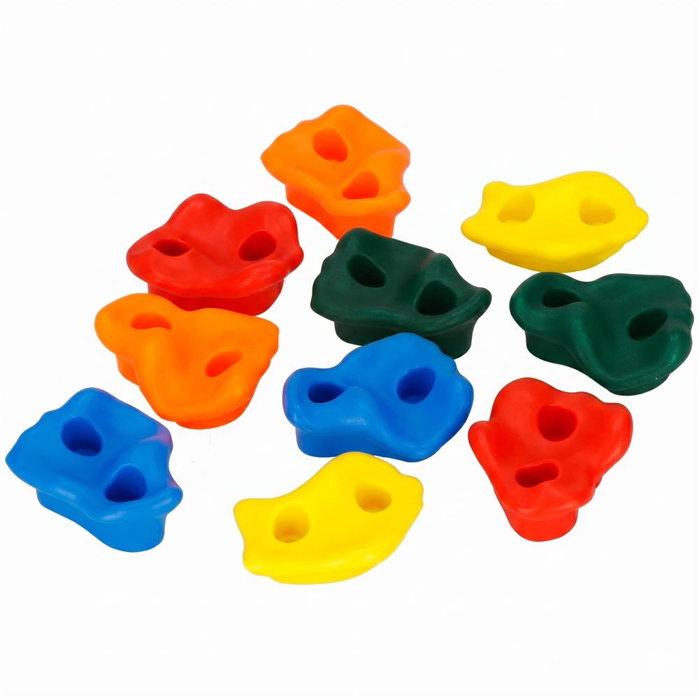 Set 10 pietre de catarare pentru copii, din plastic, suprafata antiderapanta, accesorii montaj incluse, multicolor - imagine 21