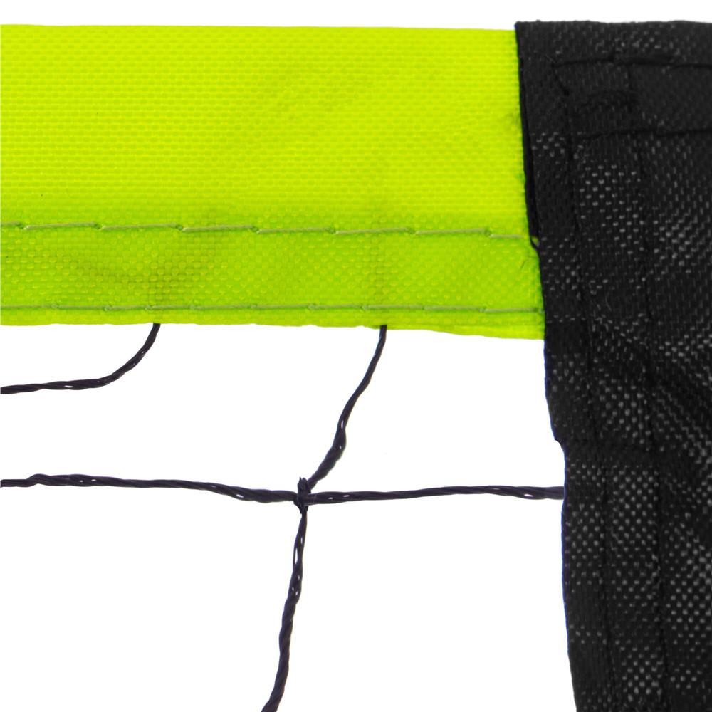 Set fileu badminton cu suport metalic si husa transport, instalare rapida, 400x200 cm, negru si verde neon - imagine 6