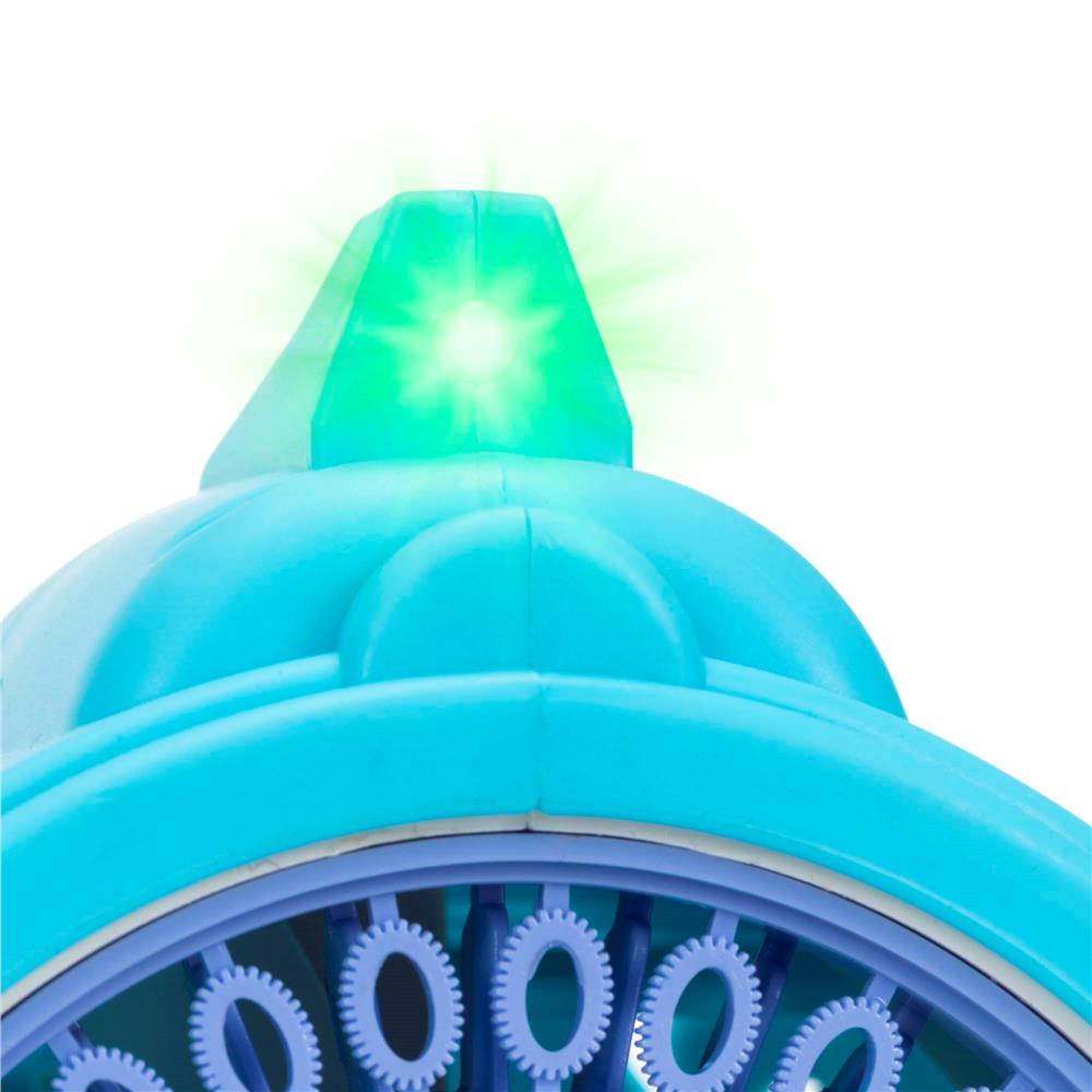Pistol automat pentru baloane de sapun cu LED, acumulator inclus reincarcabil, 57 orificii, 24x24 cm, albastru - imagine 20