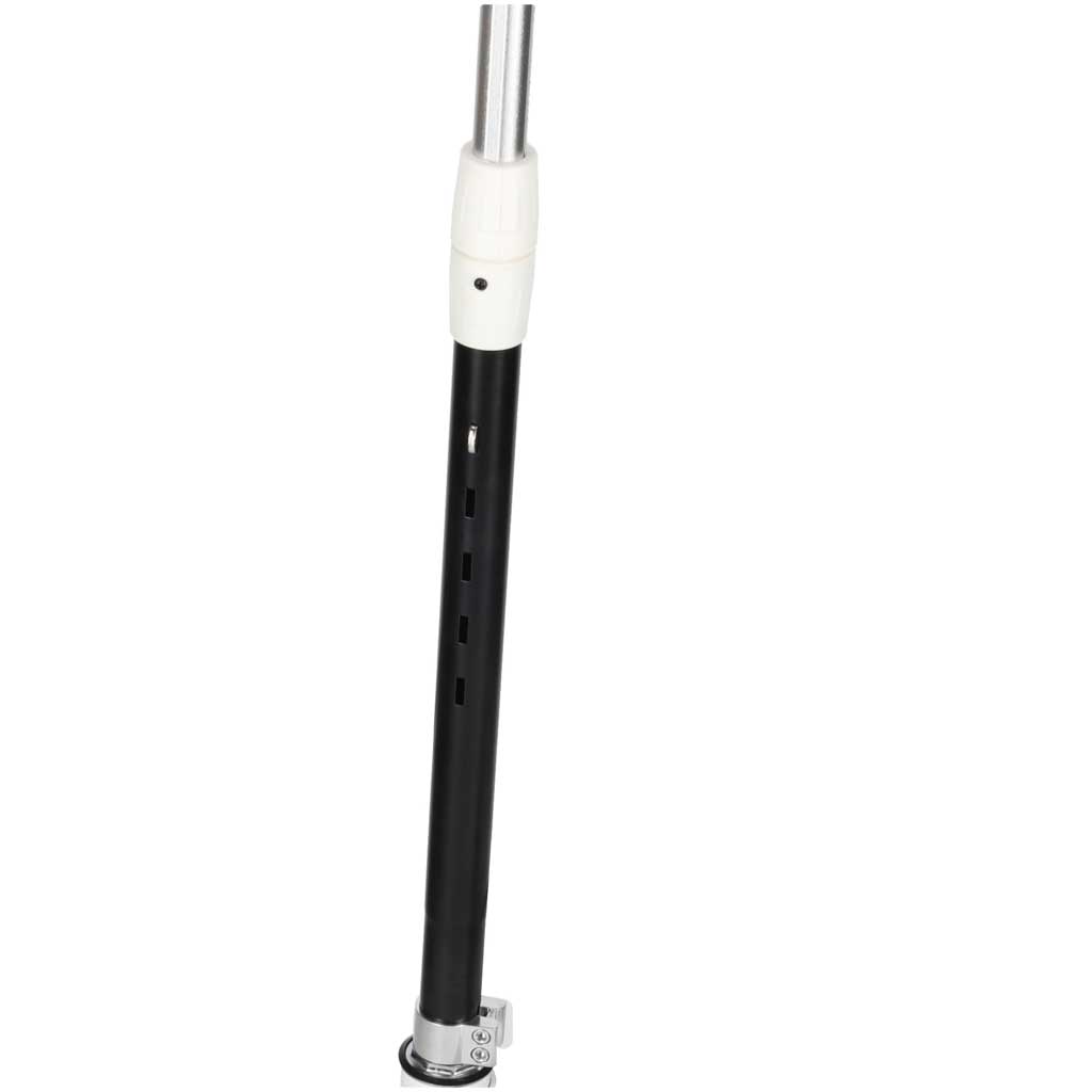 Trotineta pliabila pentru copii, 2 roti cu iluminare LED, frana de mana si picior, reglabila pe inaltime, maxim 100 kg, 73x36x94 cm, negru si alb - imagine 10