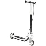 Trotineta pliabila pentru copii, 2 roti cu iluminare LED, frana de mana si picior, reglabila pe inaltime, maxim 100 kg, 73x36x94 cm, negru si alb