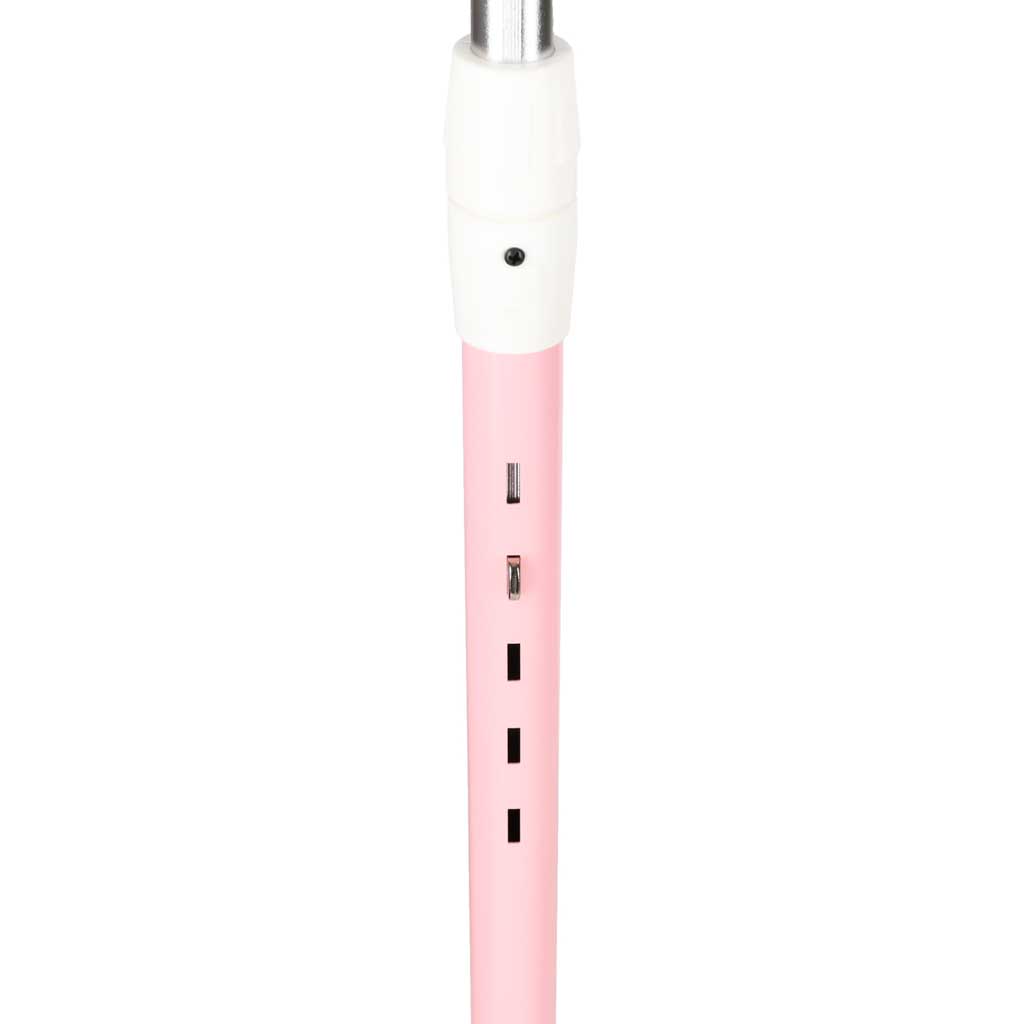 Trotineta pliabila pentru copii, 2 roti cu iluminare LED, frana de mana si picior, reglabila pe inaltime, maxim 100 kg, 73x36x94 cm, roz si alb - imagine 10