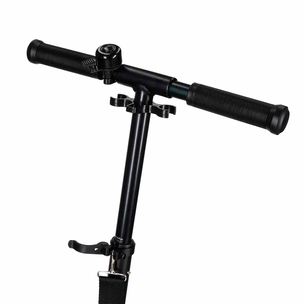 Trotineta urbana pliabila, roti PU 200 mm, ghidon reglabil, frana spate, maxim 100 kg, 90x39x95 cm, negru si gri - imagine 15