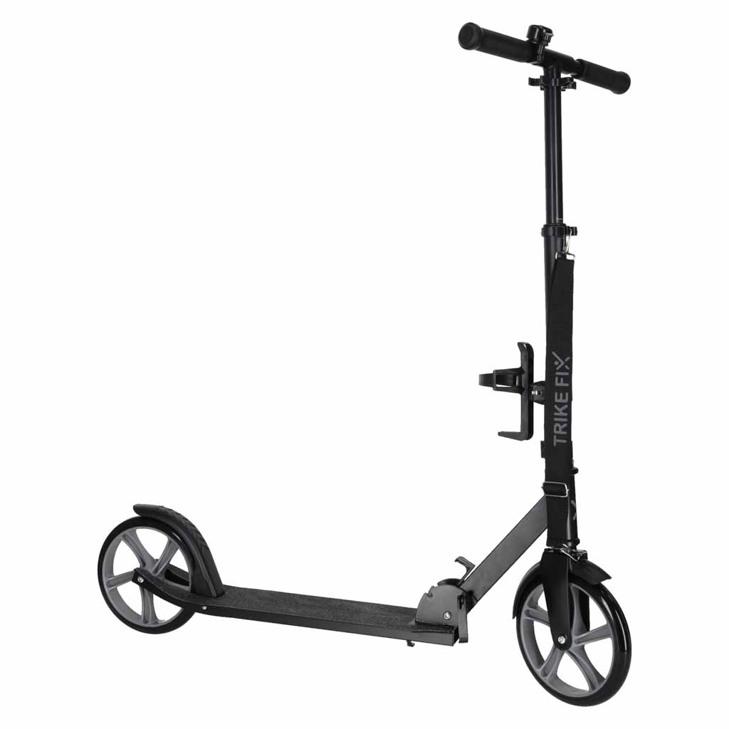 Trotineta urbana pliabila, roti PU 200 mm, ghidon reglabil, frana spate, maxim 100 kg, 90x39x95 cm, negru si gri