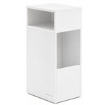 SONGMICS Noptiera ingusta cu sertar si 2 compartimente, 30x25x59 cm, alba