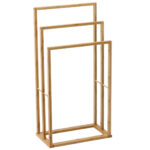 Suport pentru prosoape cu 3 niveluri, din bambus, 42x24x82 cm, natur