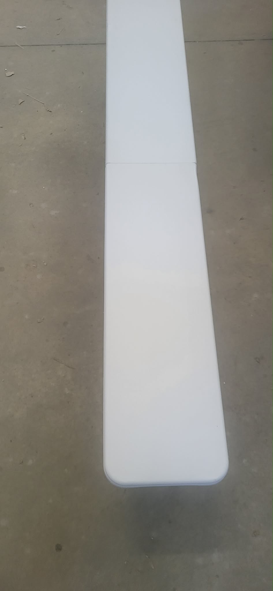RESIGILAT: Banca pliabila pentru gradina sau catering, HDPDE, 180x24x42cm, alb - imagine 6