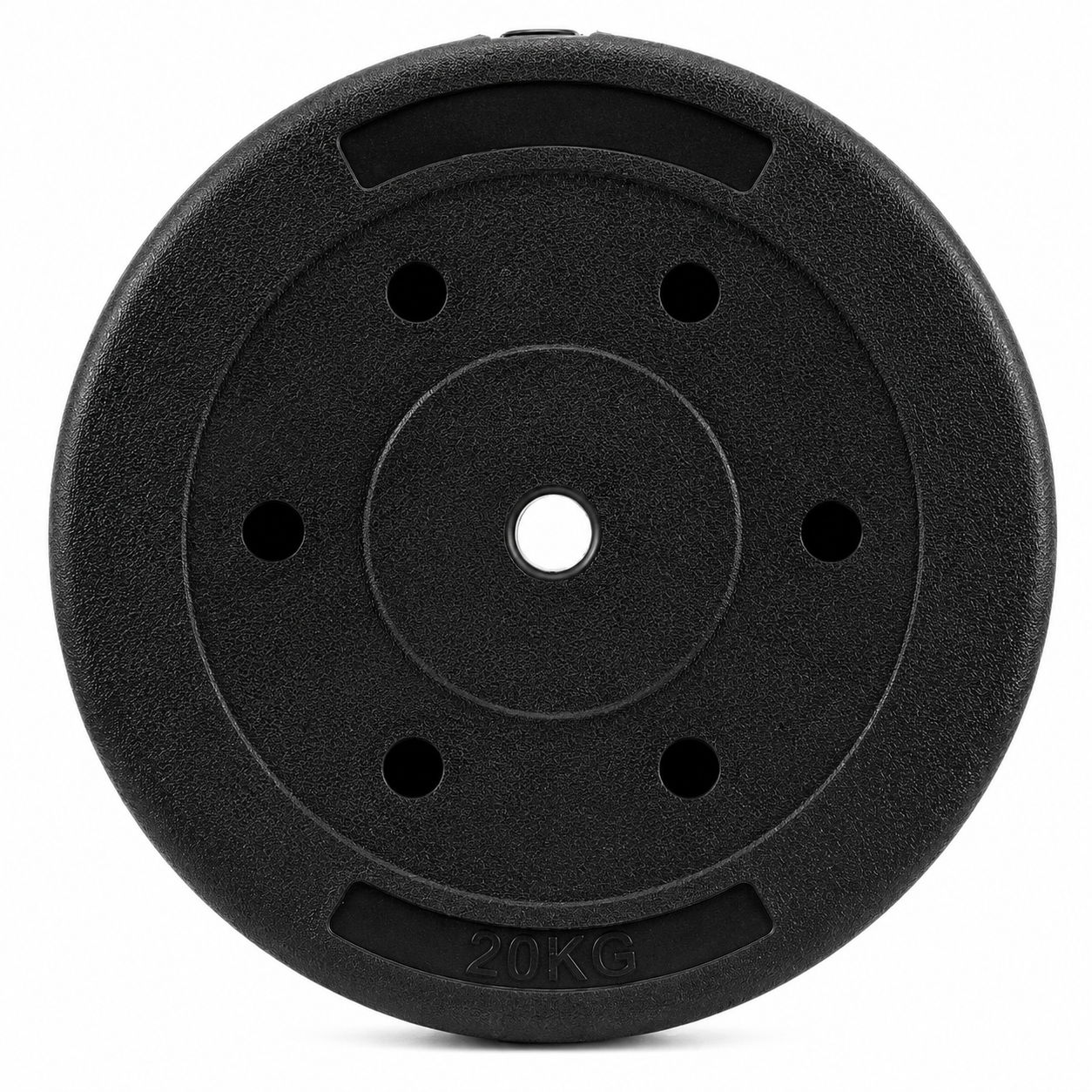 Disc greutate haltera, 20 kg, umplutura bitumica, invelist PP, 29 mm, negru - imagine 2