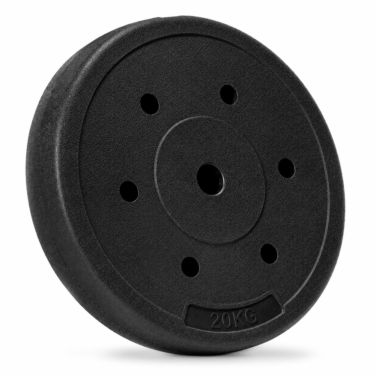 Disc greutate haltera, 20 kg, umplutura bitumica, invelist PP, 29 mm, negru
