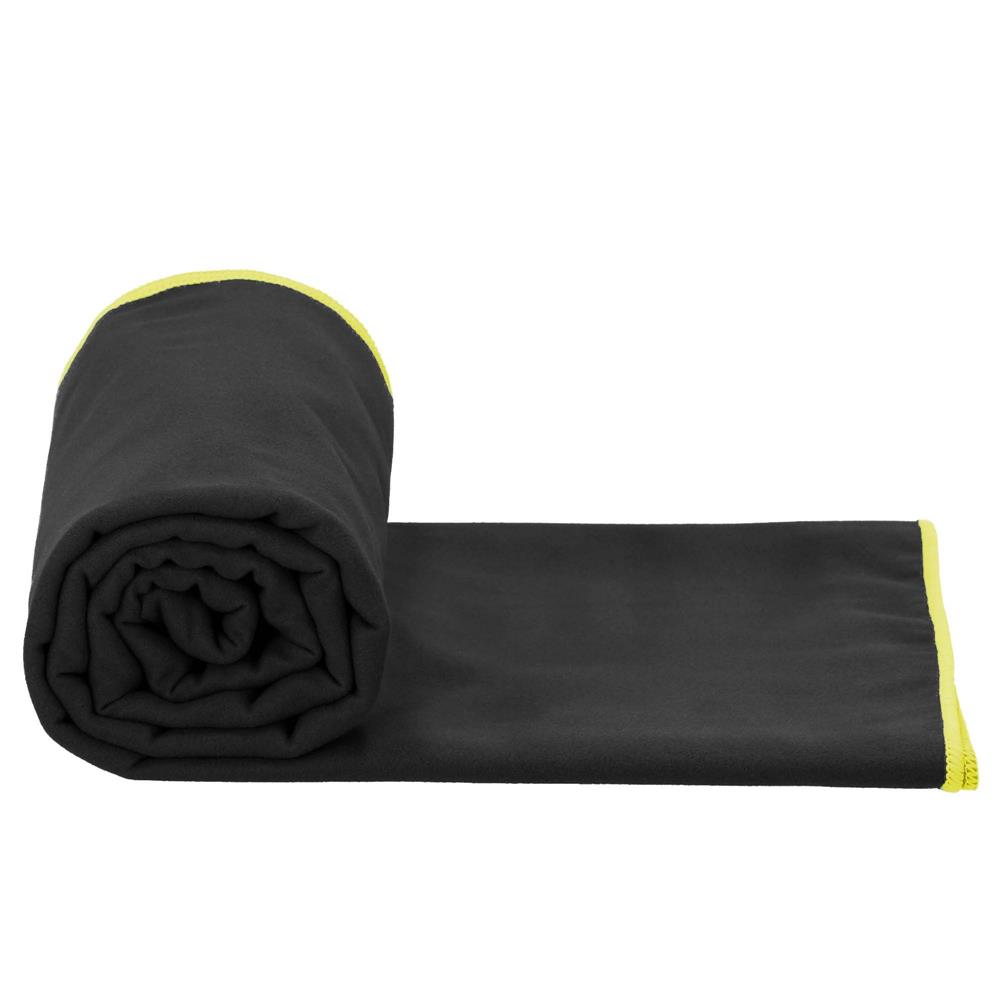 Prosop cu uscare rapida 100x180 cm, microfibra 200 GSM, cu husa transport, negru - imagine 19