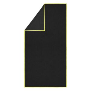 Prosop cu uscare rapida 100x180 cm, microfibra 200 GSM, cu husa transport, negru