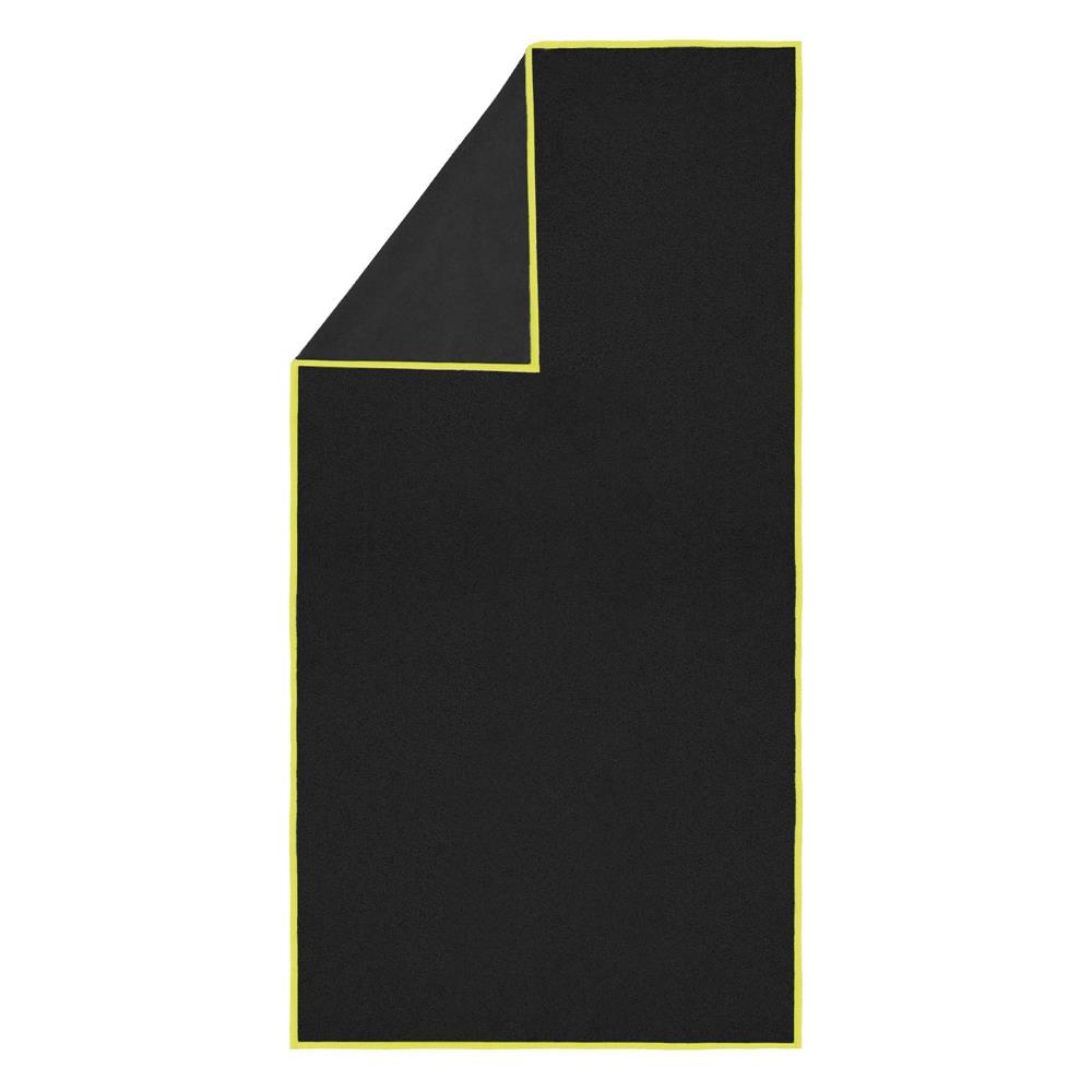 Prosop cu uscare rapida 100x180 cm, microfibra 200 GSM, cu husa transport, negru