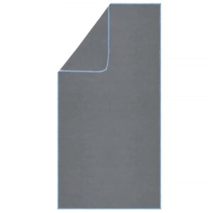 Prosop cu uscare rapida 100x180 cm, microfibra 200 GSM, cu husa transport, gri