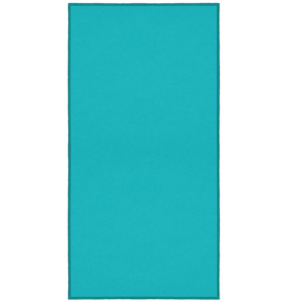 Prosop cu uscare rapida 100x180 cm, microfibra 200 GSM, cu husa transport, albastru turcoaz - imagine 8