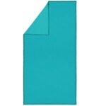 Prosop cu uscare rapida 100x180 cm, microfibra 200 GSM, cu husa transport, albastru turcoaz