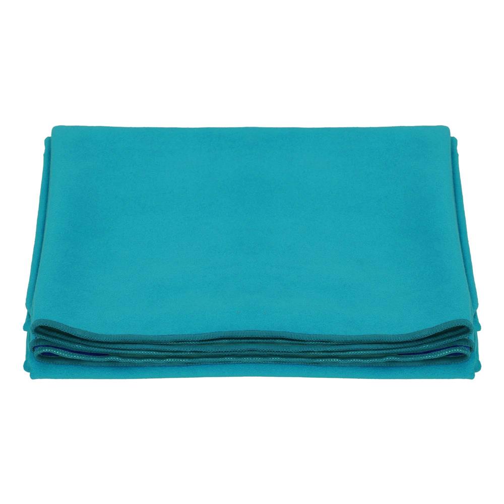 Prosop cu uscare rapida 100x180 cm, microfibra 200 GSM, cu husa transport, albastru turcoaz - imagine 11