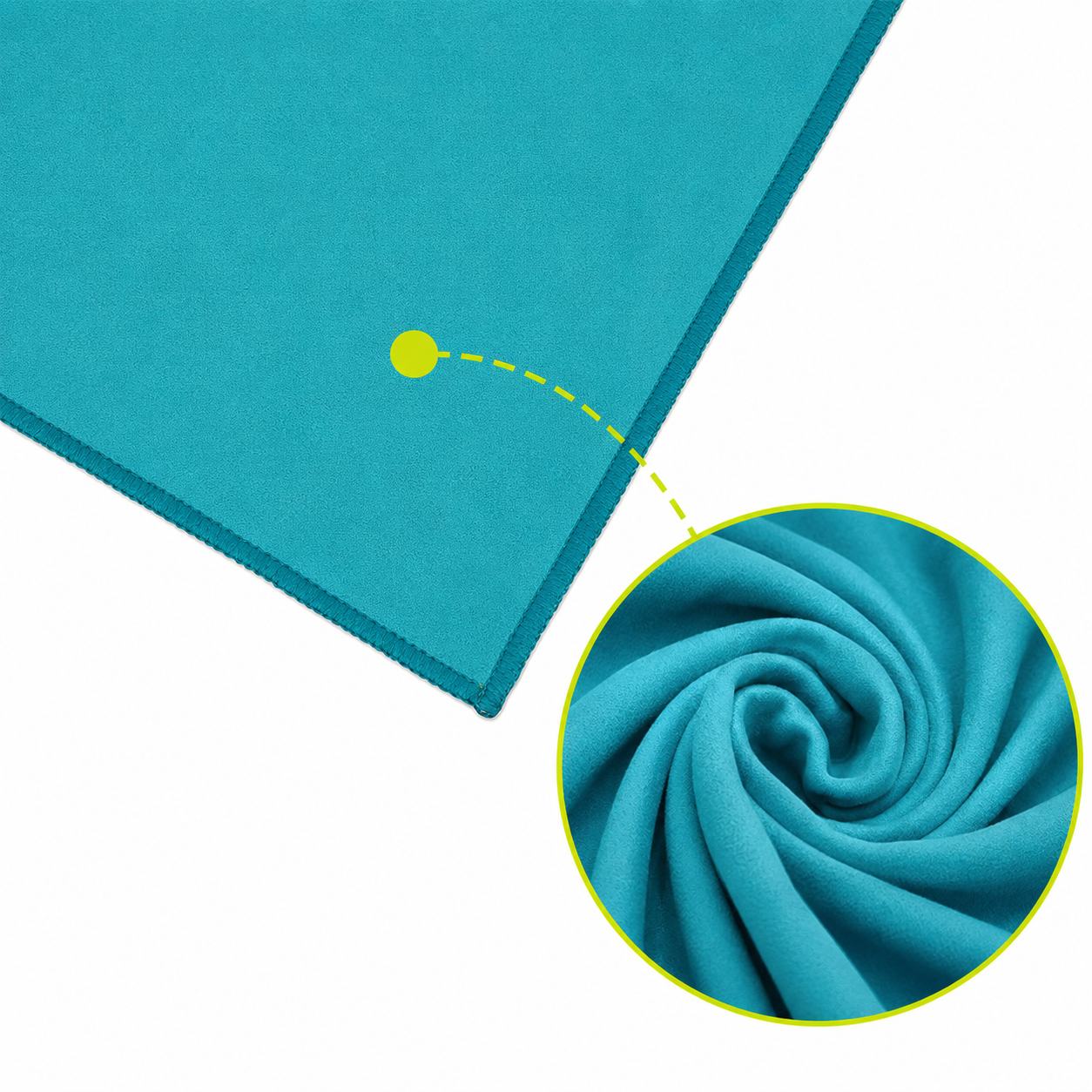 Prosop cu uscare rapida 100x180 cm, microfibra 200 GSM, cu husa transport, albastru turcoaz - imagine 14