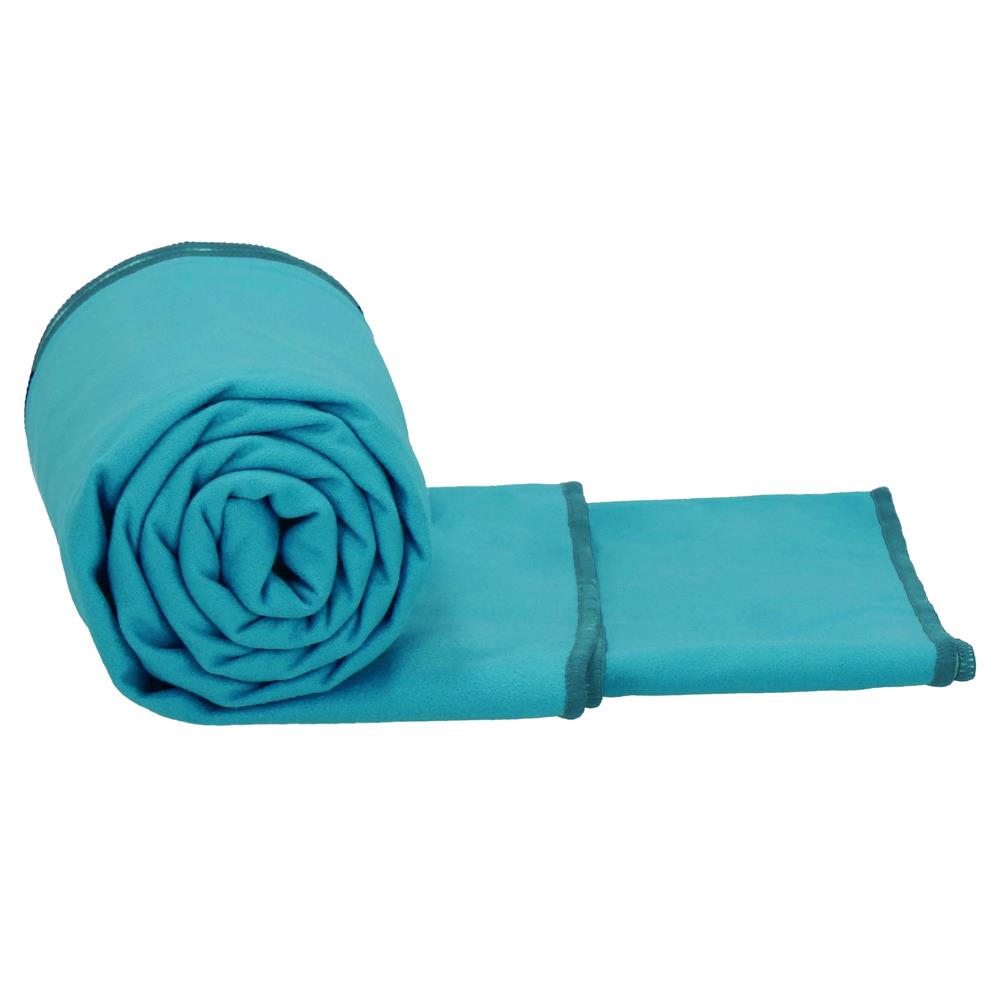 Prosop cu uscare rapida 100x180 cm, microfibra 200 GSM, cu husa transport, albastru turcoaz - imagine 15
