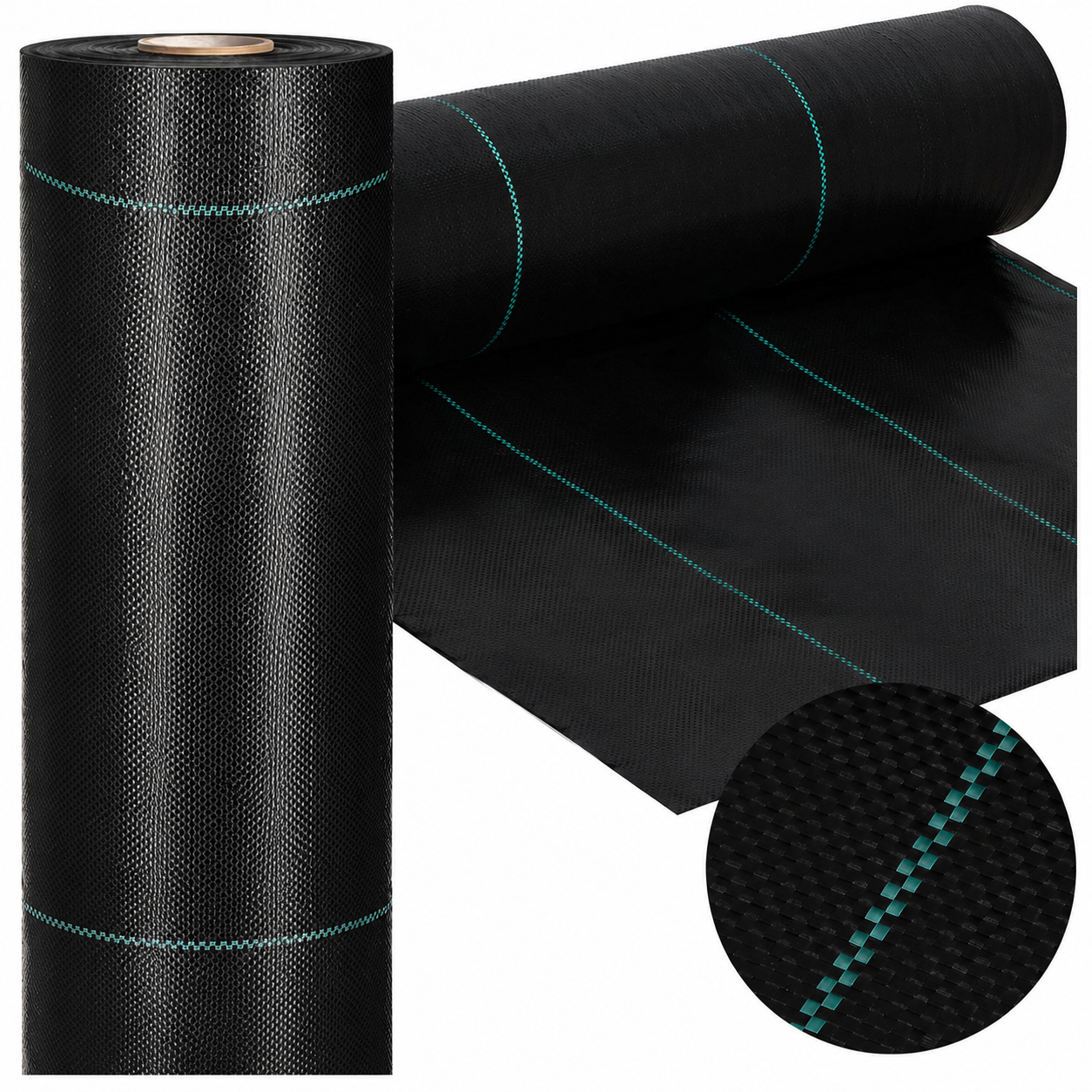 Folie agrotextil, mulcire, antiburuieni, filtru UV, 50 x 1.6metri, 135g/m2, negru - imagine 3