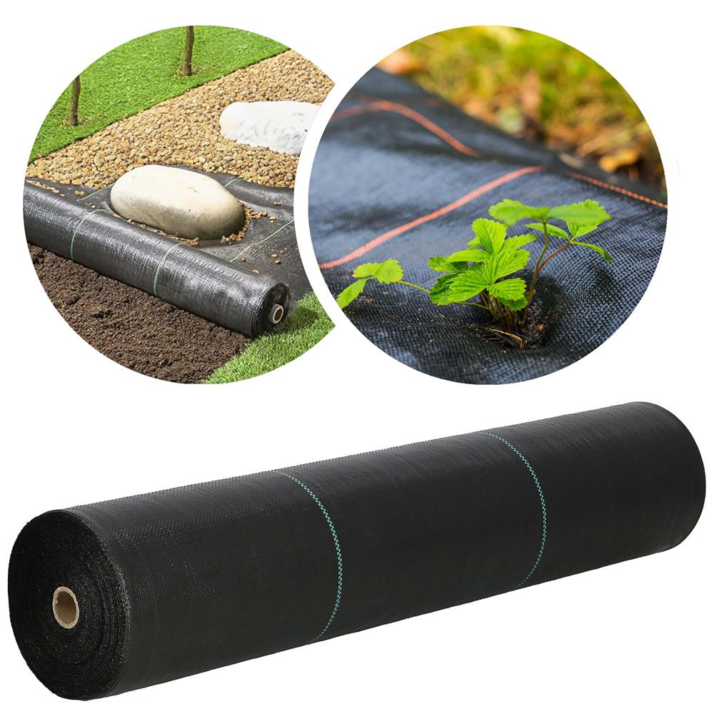 Folie agrotextil, mulcire, antiburuieni, filtru UV, 50 x 1.1metri, 135g/m2, negru - imagine 7